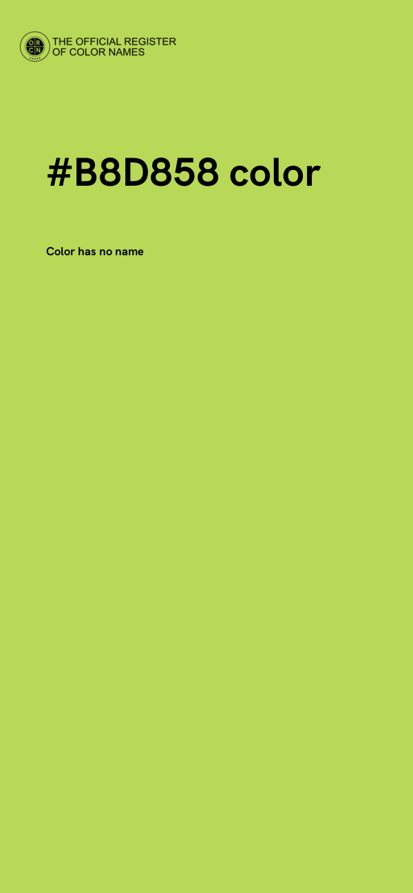#B8D858 color image