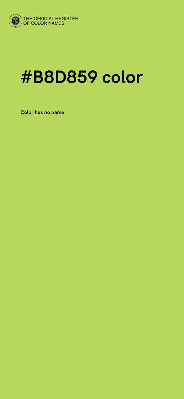 #B8D859 color image