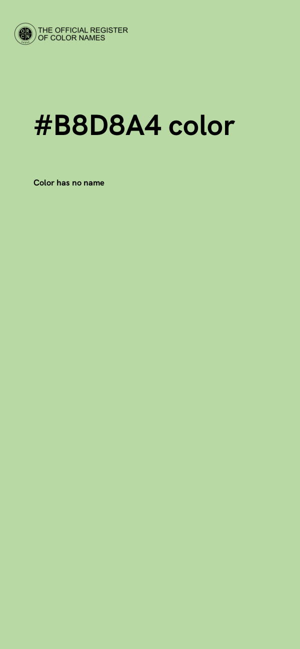 #B8D8A4 color image