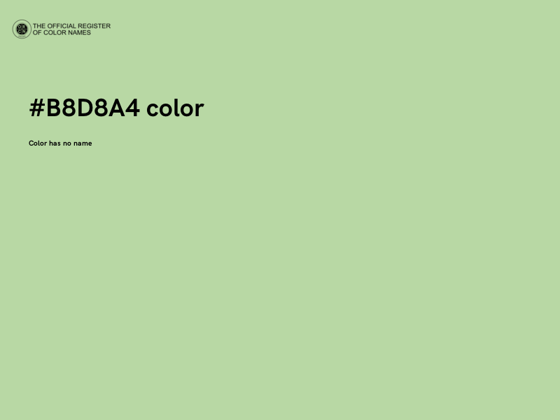 #B8D8A4 color image