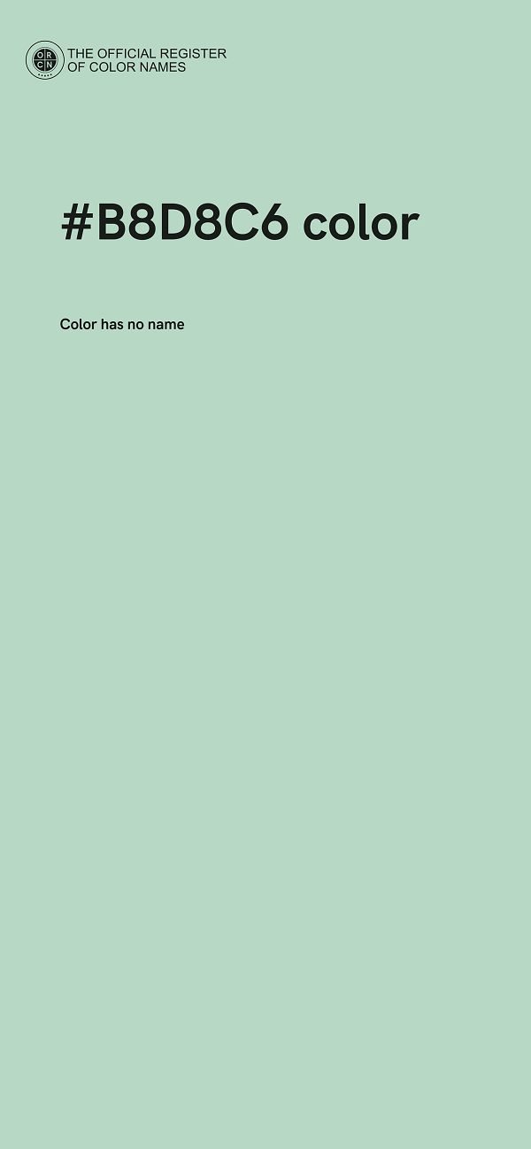 #B8D8C6 color image