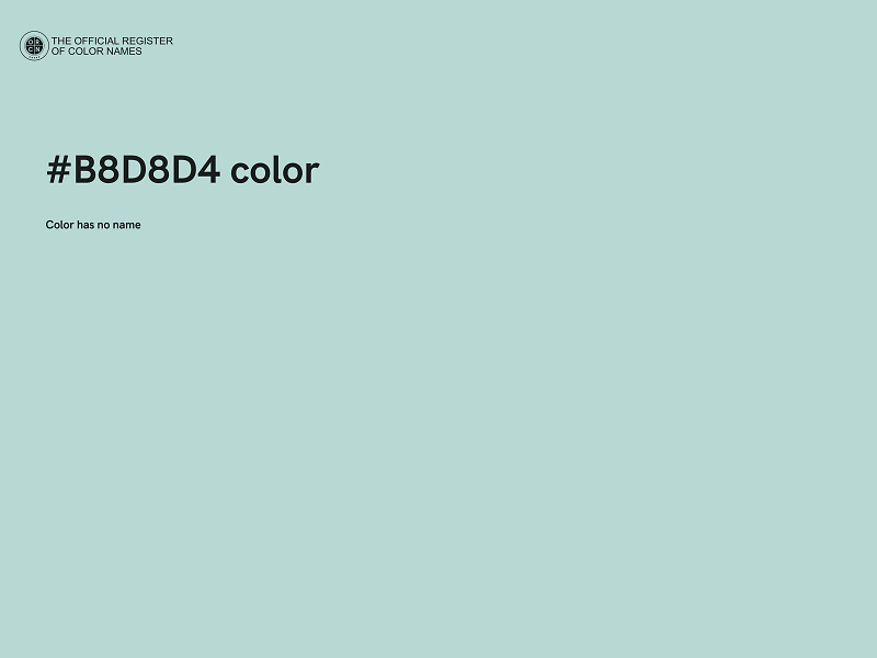 #B8D8D4 color image