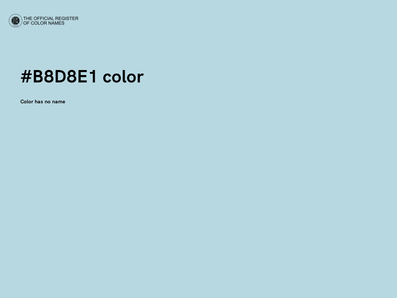 #B8D8E1 color image
