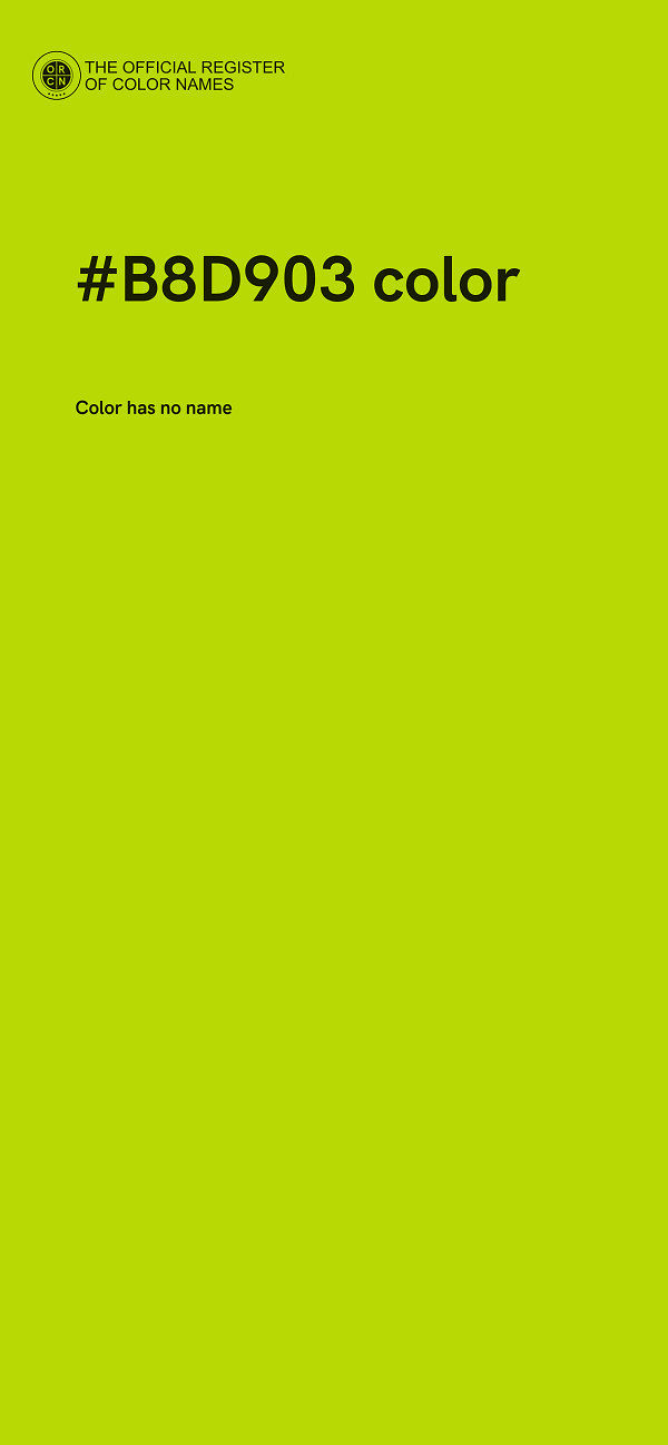 #B8D903 color image