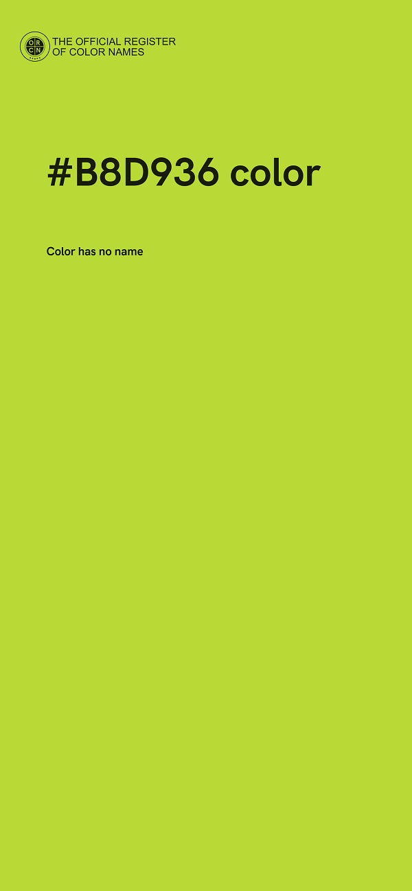 #B8D936 color image