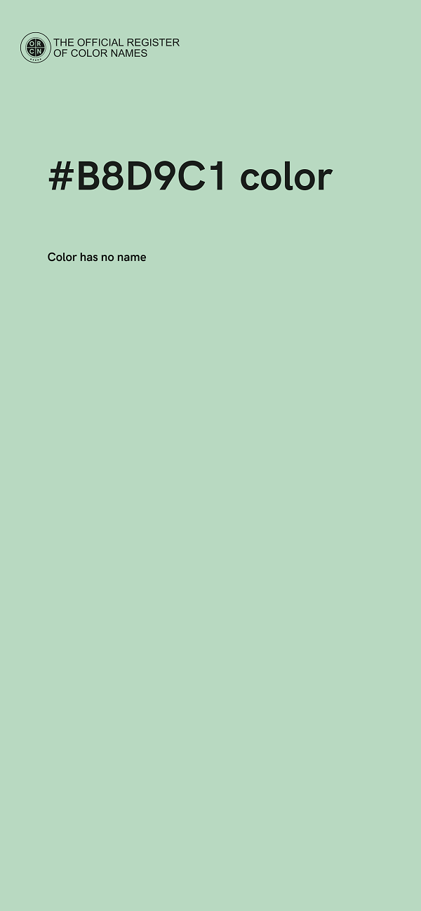 #B8D9C1 color image