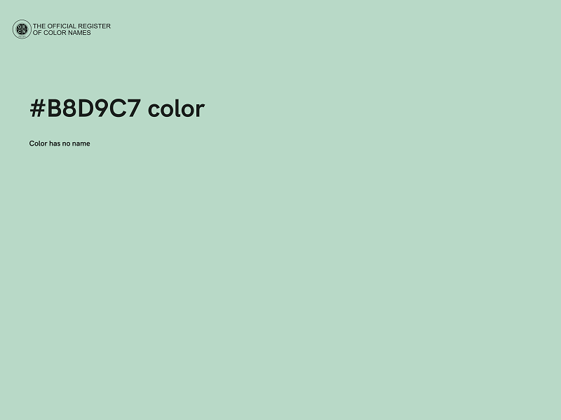 #B8D9C7 color image