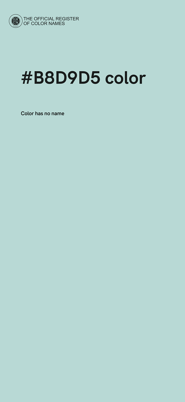 #B8D9D5 color image