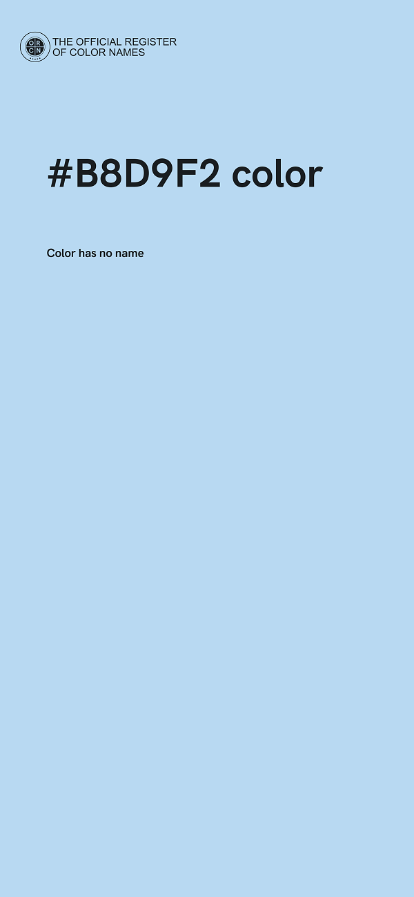 #B8D9F2 color image