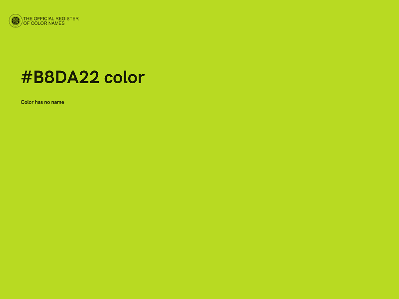 #B8DA22 color image