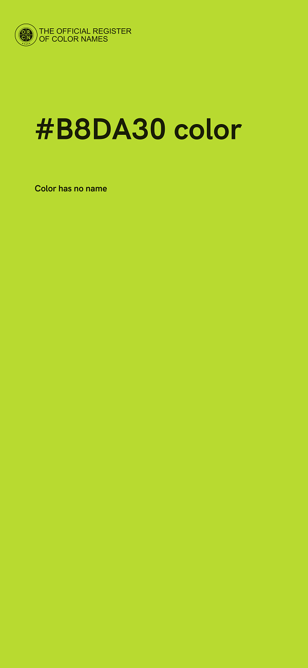 #B8DA30 color image