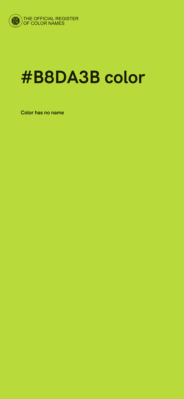 #B8DA3B color image