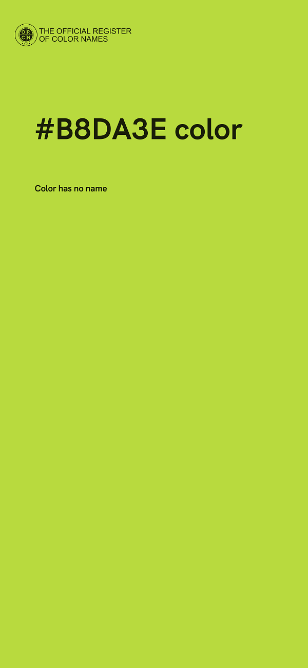 #B8DA3E color image