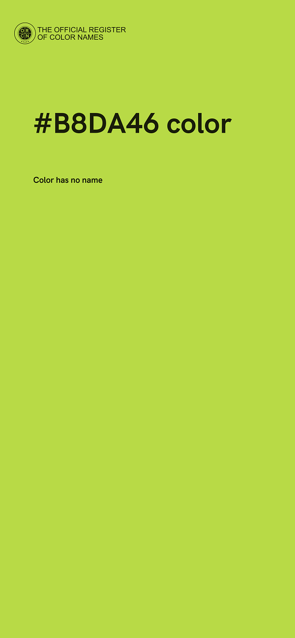 #B8DA46 color image