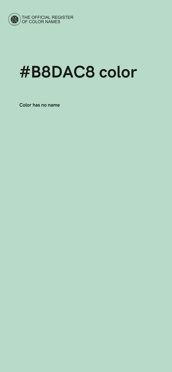 #B8DAC8 color image