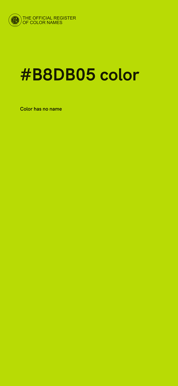 #B8DB05 color image