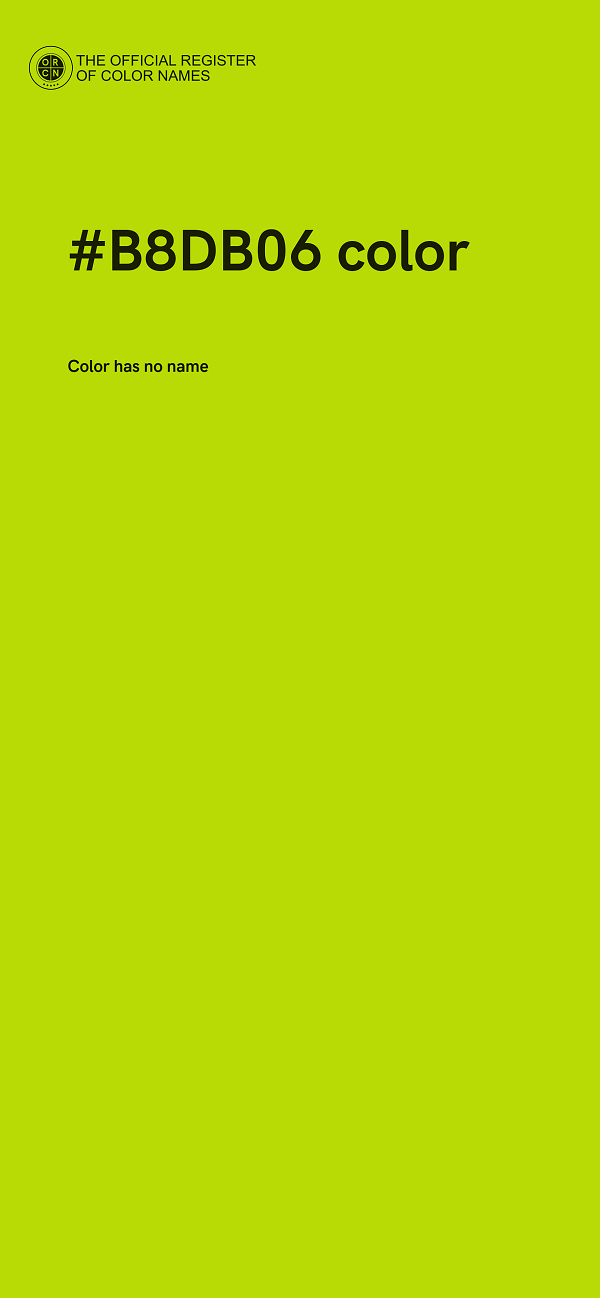 #B8DB06 color image
