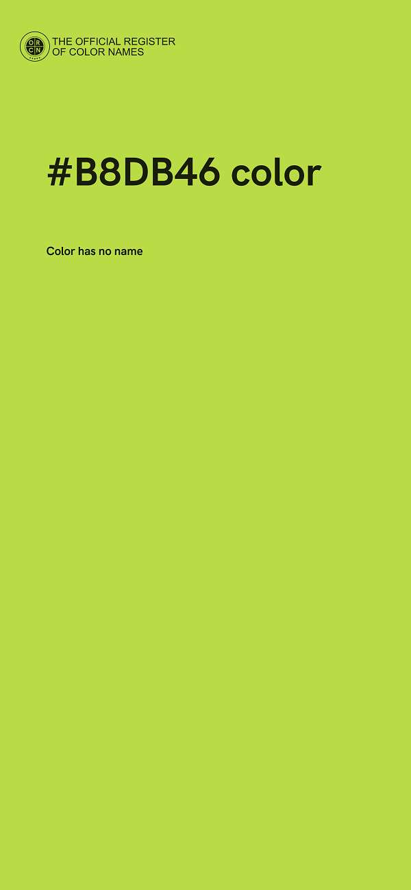 #B8DB46 color image