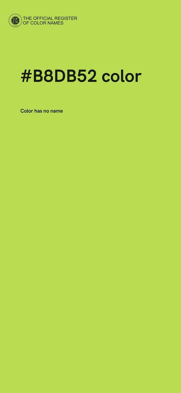 #B8DB52 color image