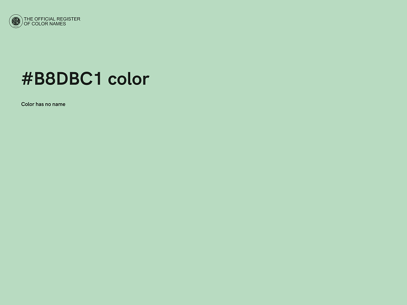 #B8DBC1 color image