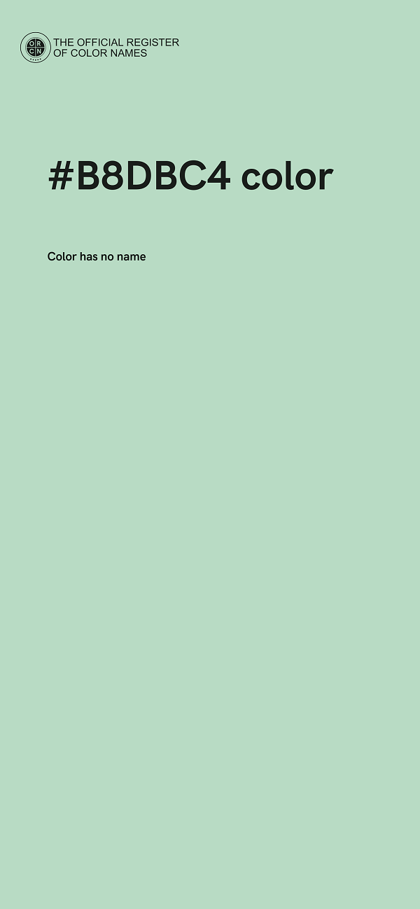 #B8DBC4 color image