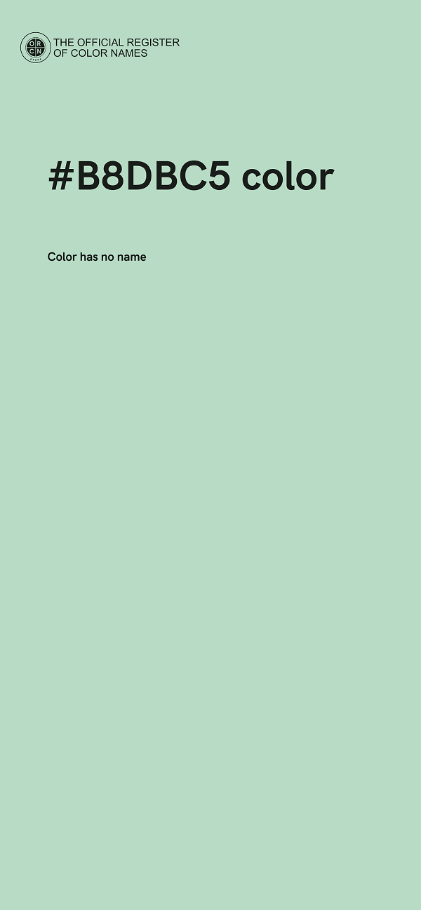 #B8DBC5 color image