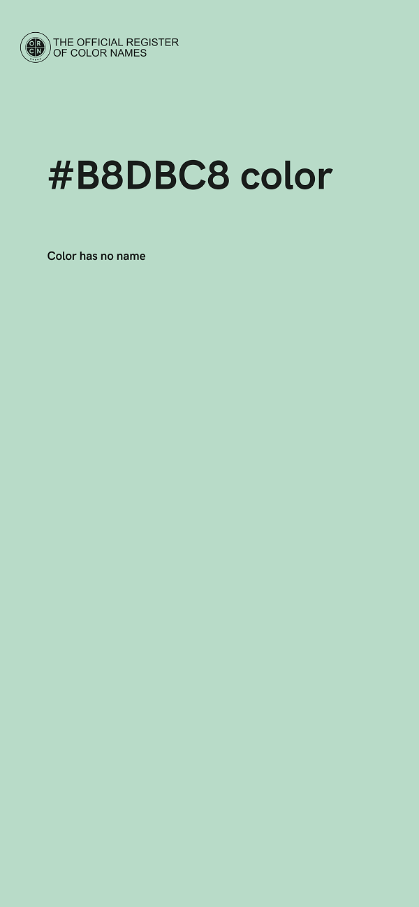 #B8DBC8 color image