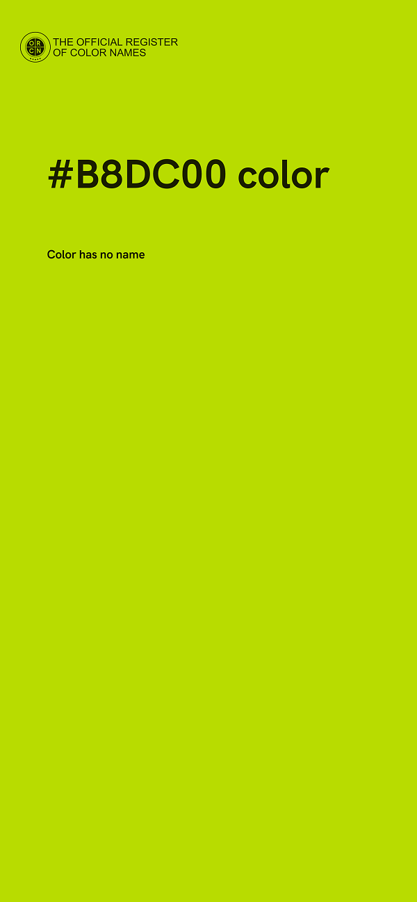 #B8DC00 color image