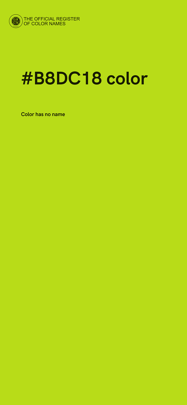 #B8DC18 color image
