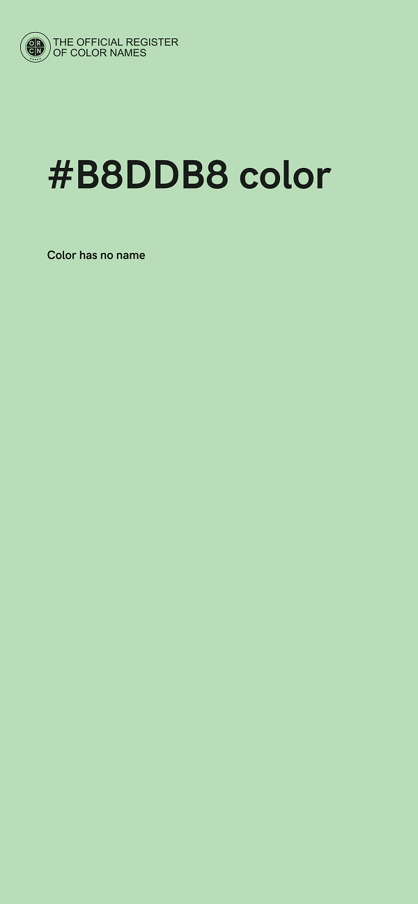 #B8DDB8 color image