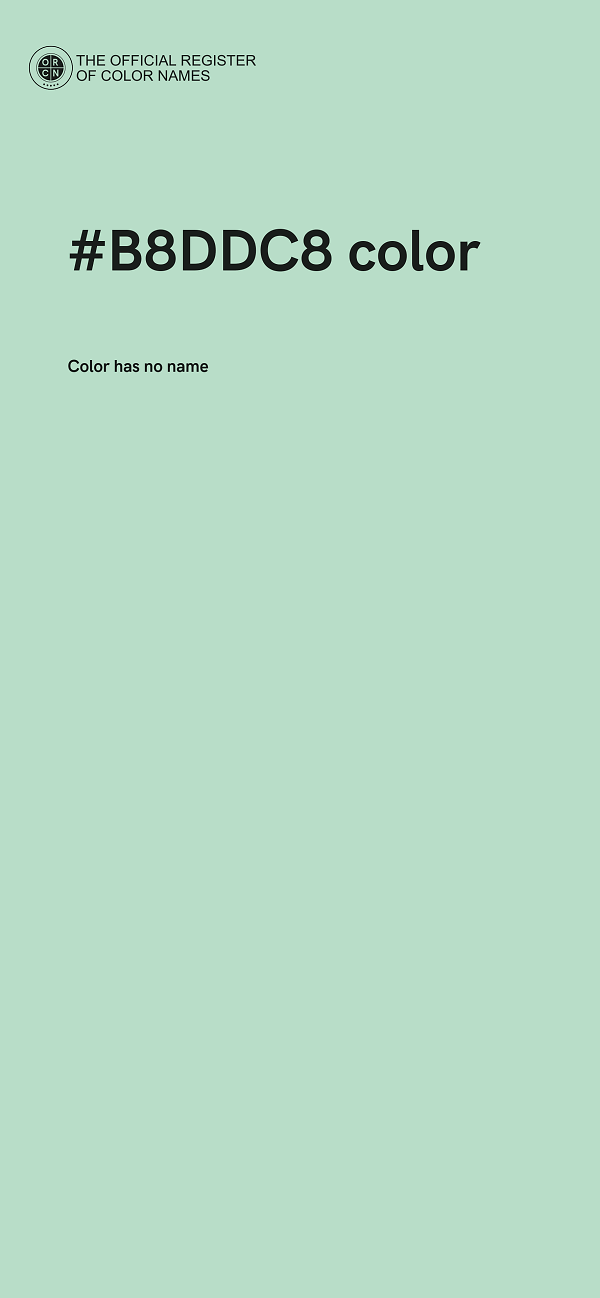 #B8DDC8 color image