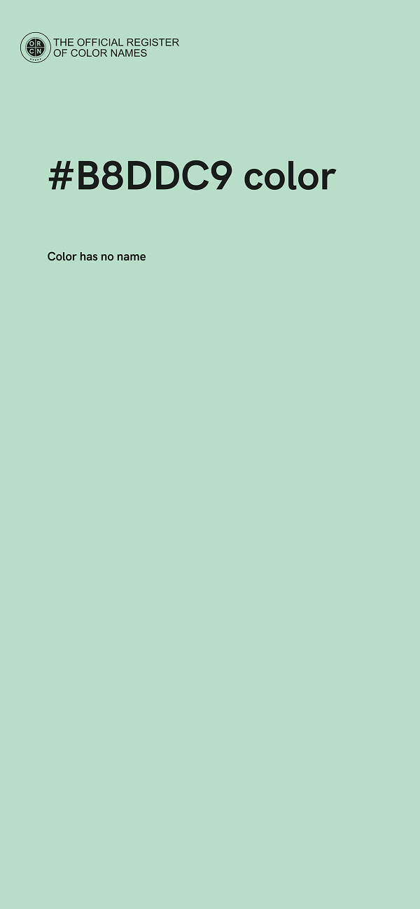 #B8DDC9 color image