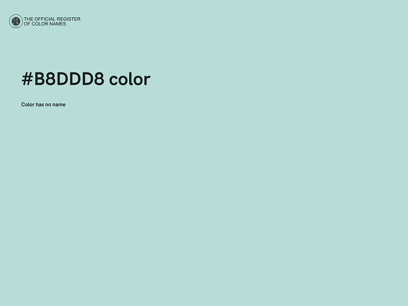 #B8DDD8 color image