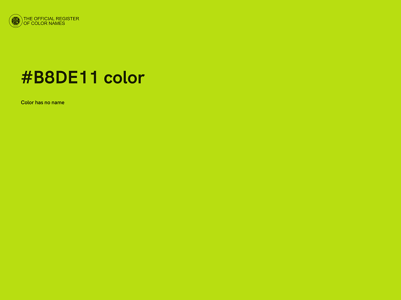 #B8DE11 color image