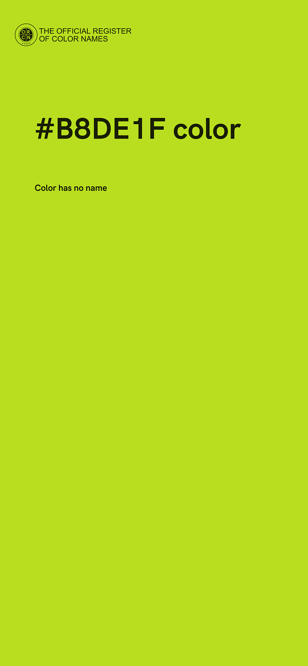 #B8DE1F color image