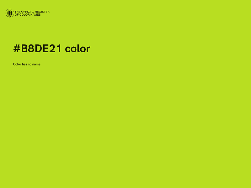 #B8DE21 color image