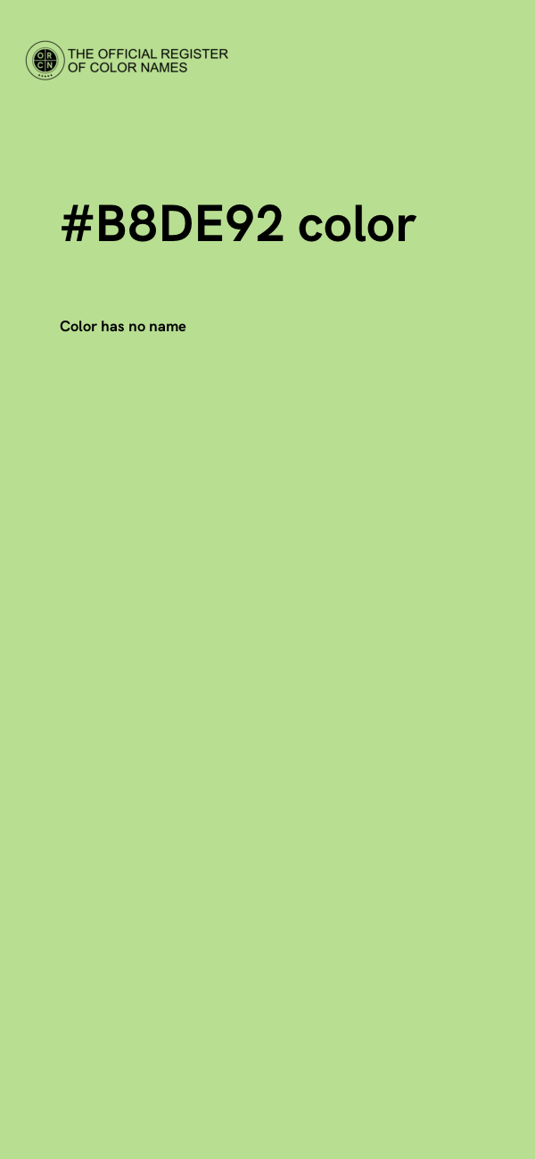 #B8DE92 color image