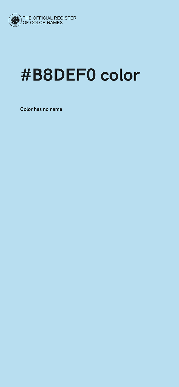 #B8DEF0 color image