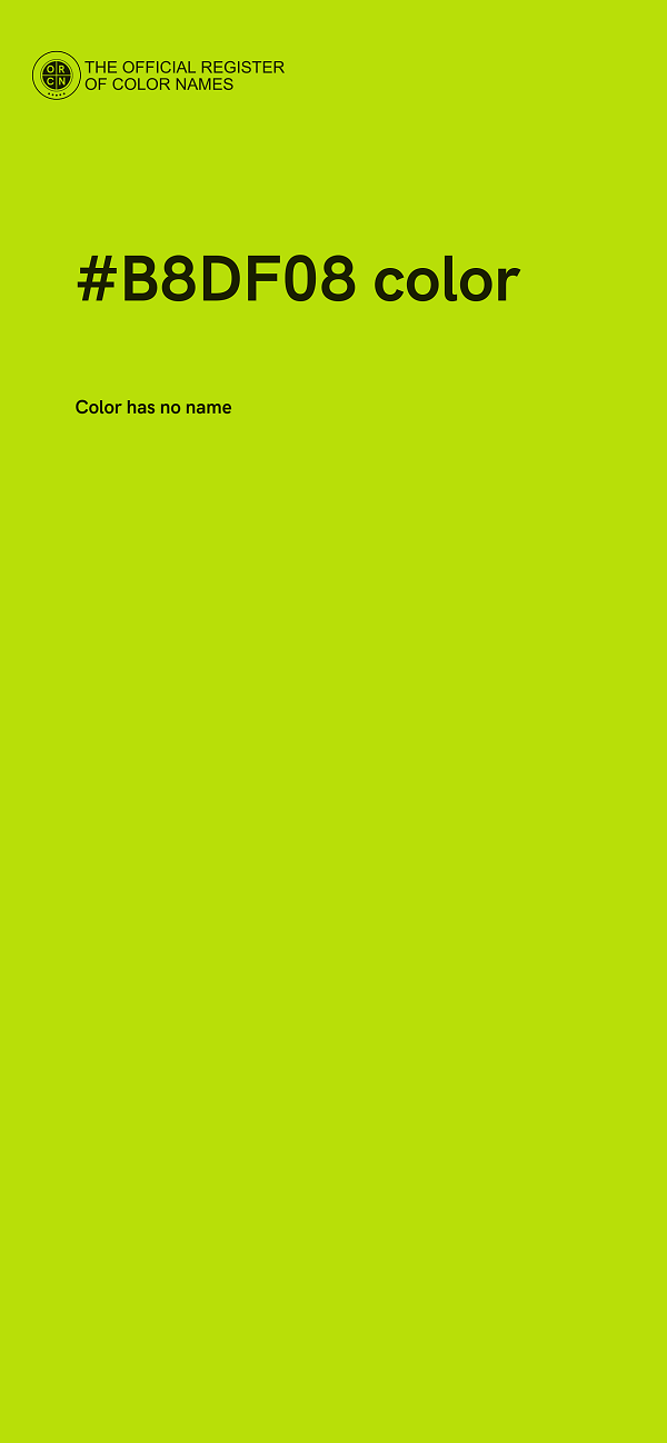 #B8DF08 color image