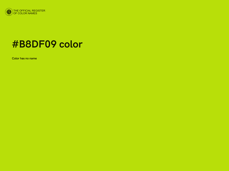 #B8DF09 color image