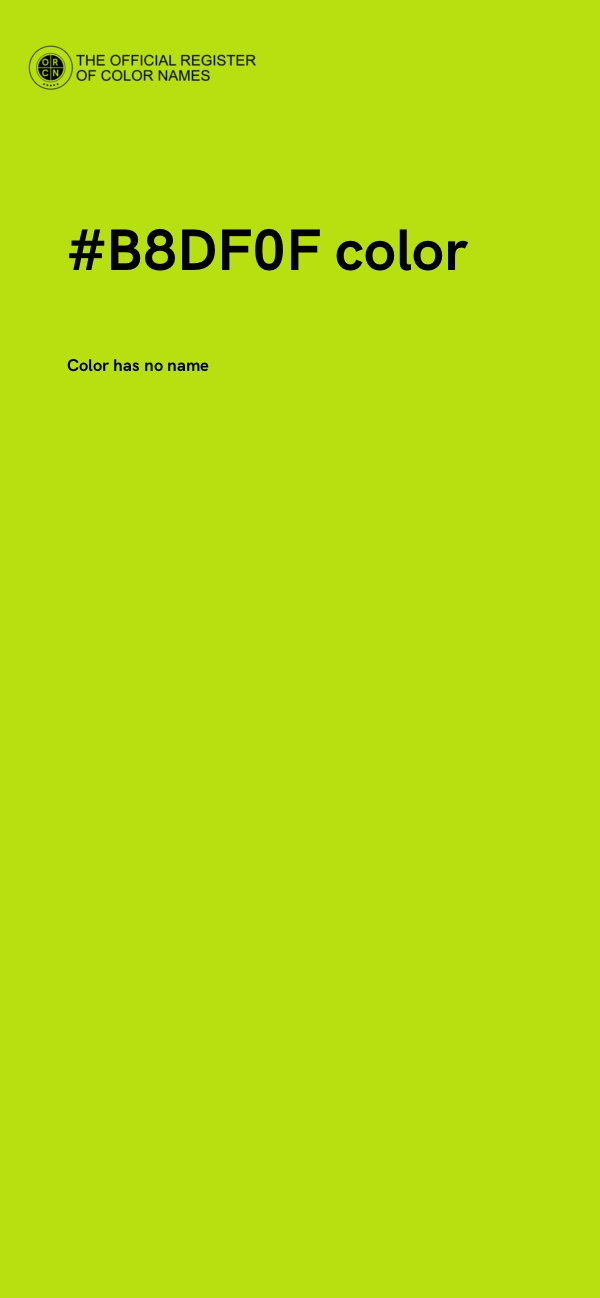 #B8DF0F color image
