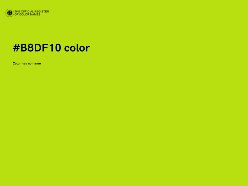 #B8DF10 color image
