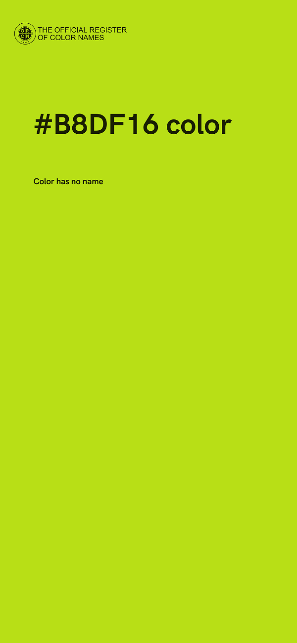 #B8DF16 color image