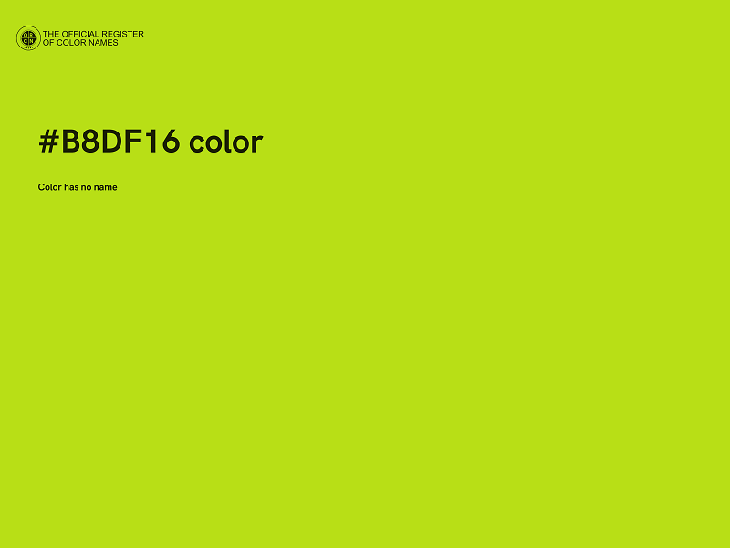 #B8DF16 color image