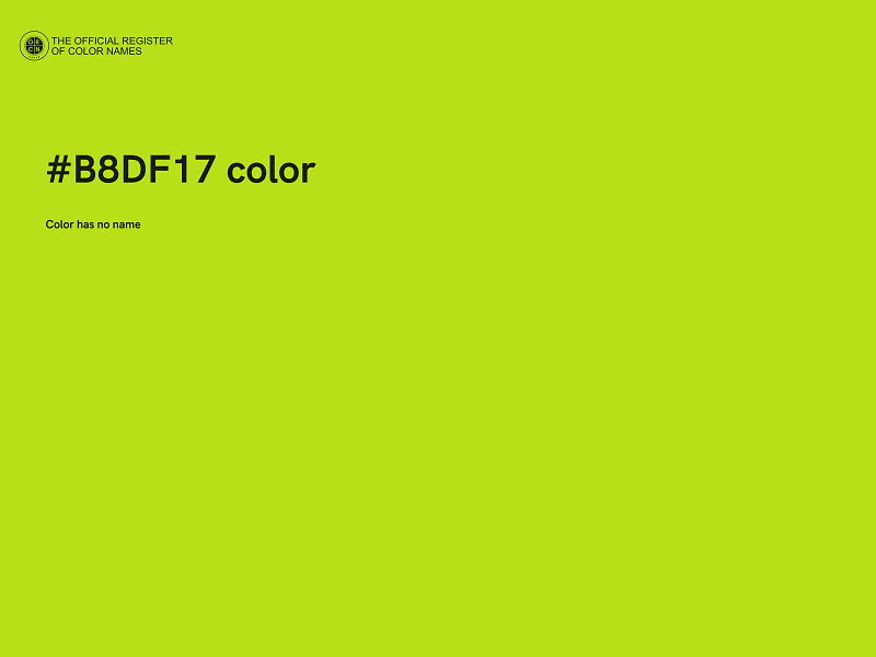#B8DF17 color image