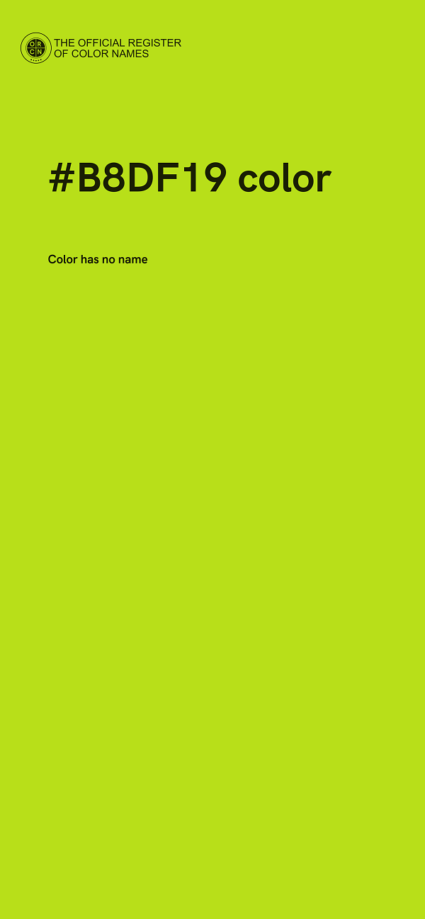 #B8DF19 color image