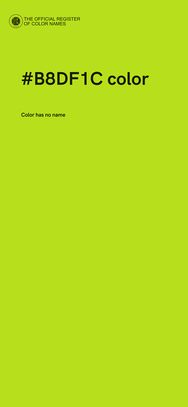 #B8DF1C color image