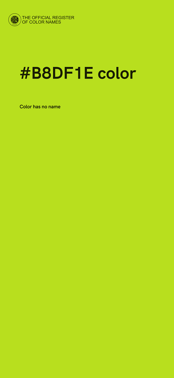 #B8DF1E color image