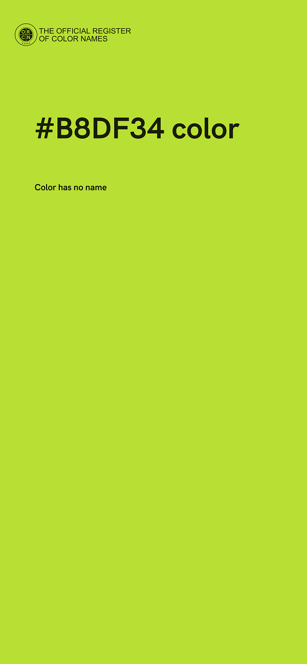 #B8DF34 color image