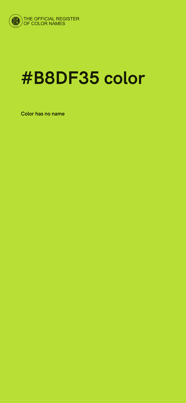 #B8DF35 color image